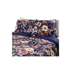 Northern Nights Painterly Floral Comforter & Sham Set Navy